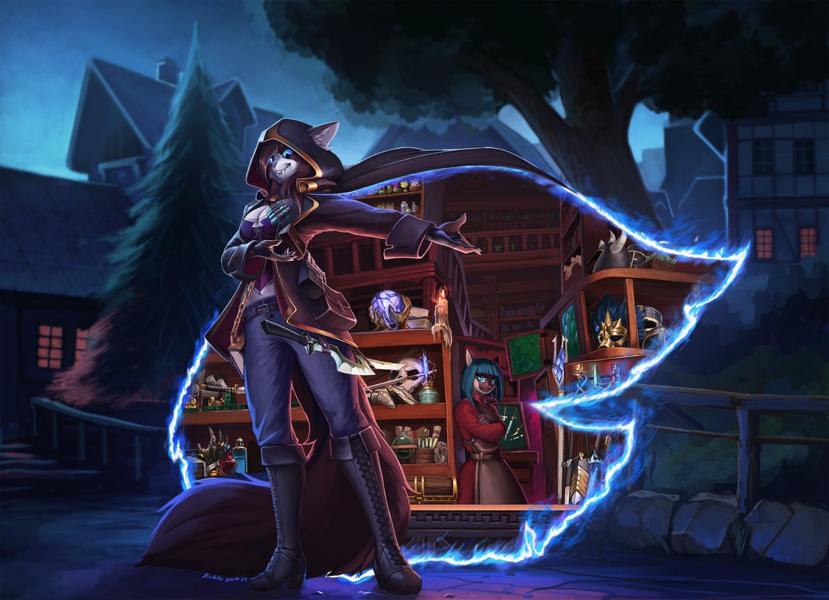 Magic shop 
Commission for Tiberius 
#furries #furries #furryartwork 
DA - deviantart.com/rublegun/art/1…