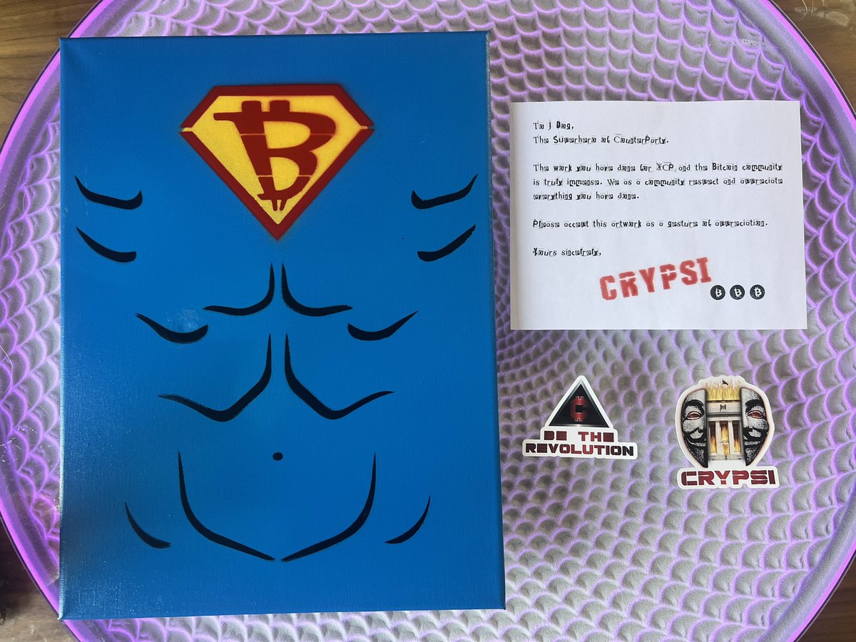 jdogresorg's tweet photo. Went to my P.O. Box on Friday and received this unexpected artwork and heartfelt note from @CrypsiArt art collective.

Really made my week to get this positive feedback and love for the blockchain work I’ve done over the past 10+ years. 

I feel seen😊❤️

https://t.co/ky9TgfSe4K https://t.co/61uDyWrnVg
