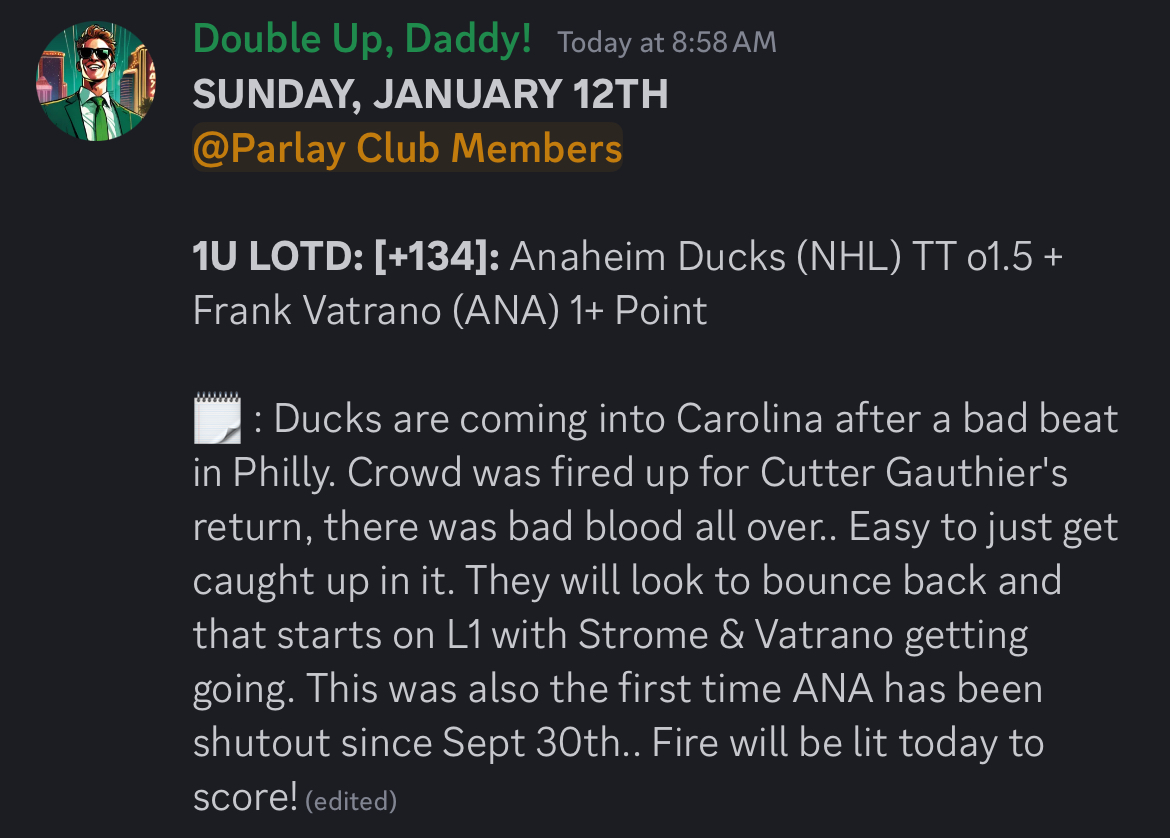 DoubleUpDaddy's tweet photo. We're about to drop the puck on Daddy's #LayoftheDay .. A big ONE too! 🚨🔥 #FlyTogether , we need you this afternoon! Big bounce back against #RaiseUp ! #NHLPicks #GamblingX https://t.co/FxL7rJjlMQ