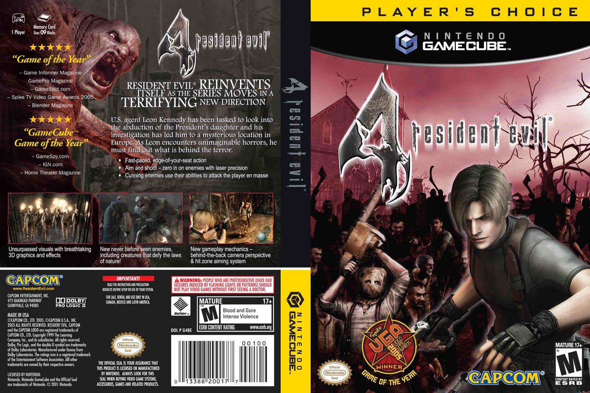 adasfile's tweet photo. resident evil 4, aka:
- player's choice
- game of the year https://t.co/DlLMJI6R9F