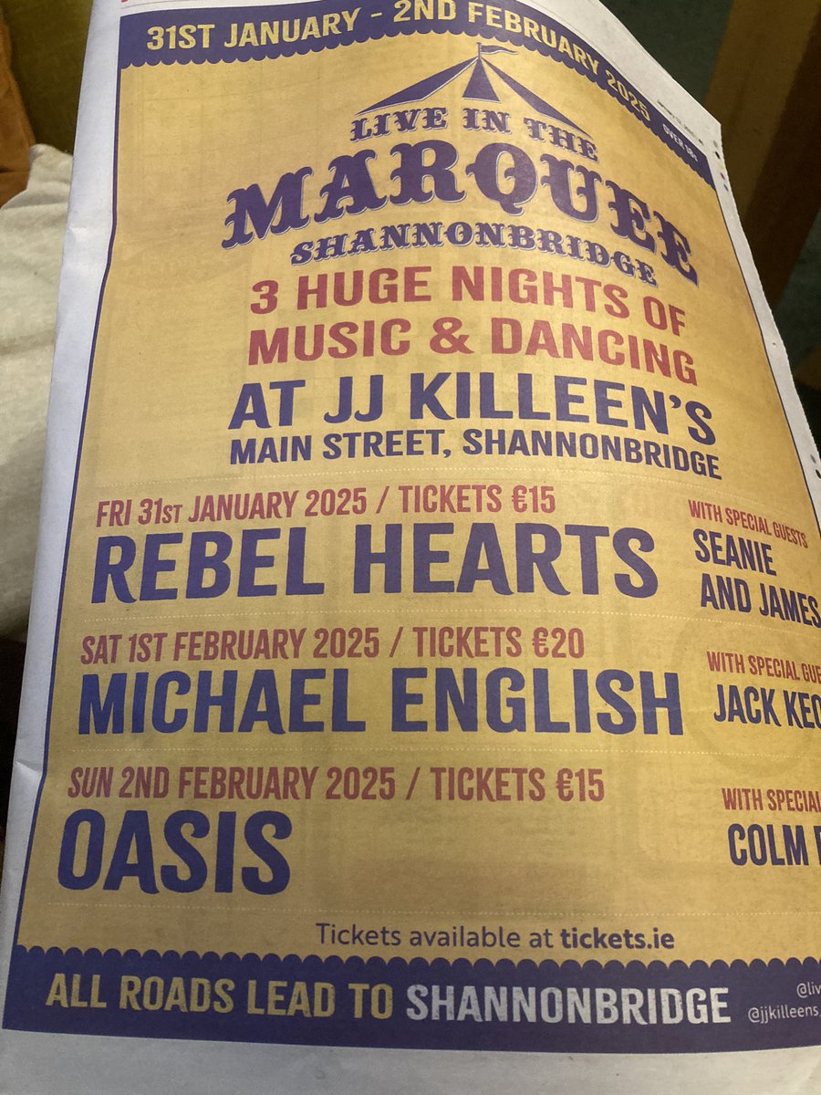 Might make the trip up to Shannonbridge instead, cheaper too! <a href="/oasis/">Oasis</a> #Oasis25