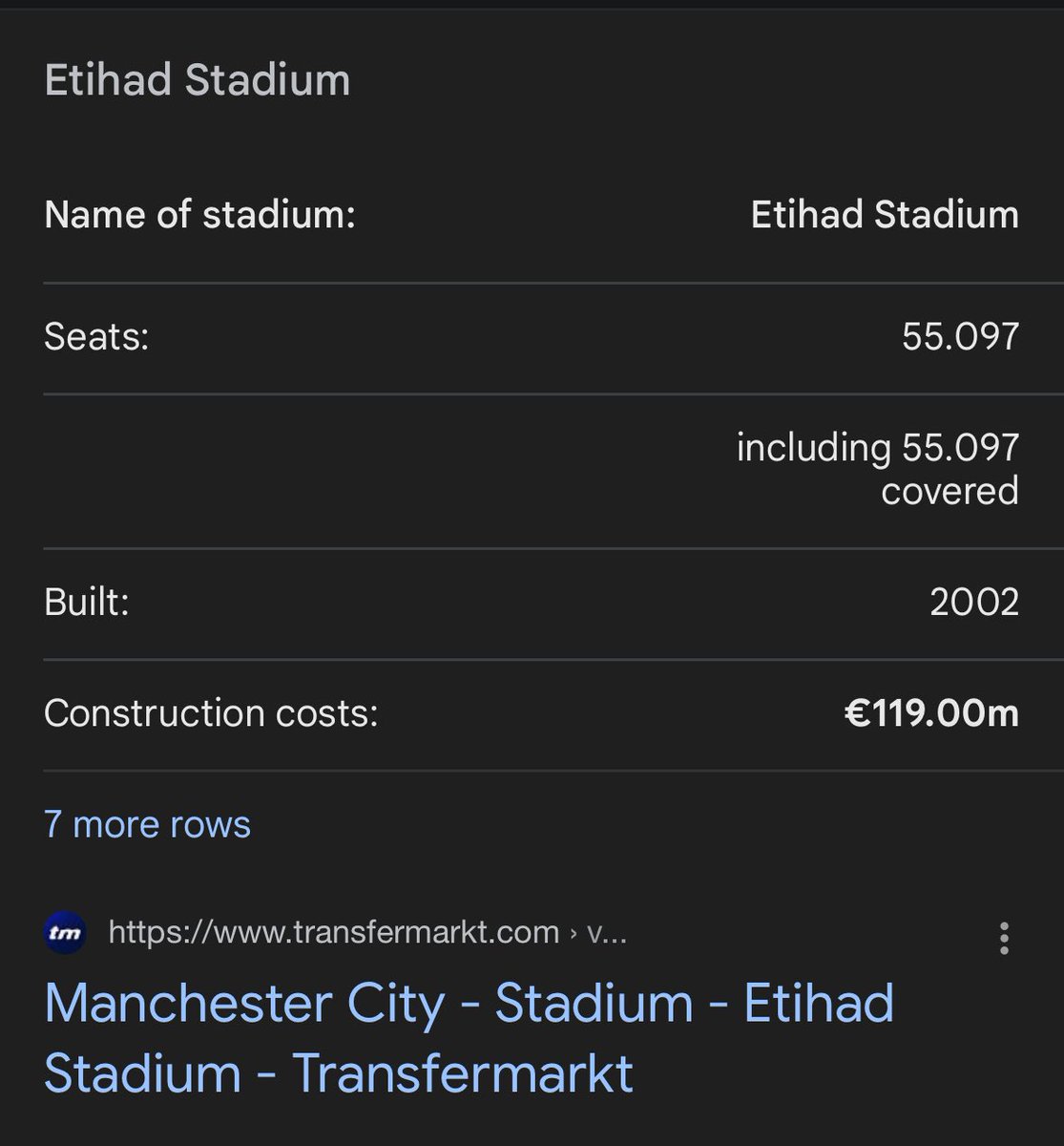 amenya_nelson's tweet photo. I visited Etihad stadium and I wondered how much it would cost to build such an iconic stadium, did a quick google search it cost €119m about 16bn kes. Recently 4bn kes was used for consultancy by the sports ministry let’s not even talk about the 100bn for SHIF system. It’s not a problem of money it’s a leadership issue.