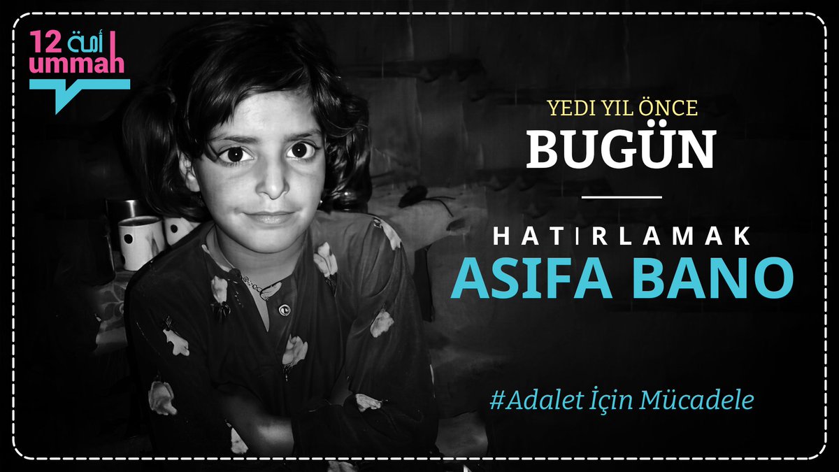 12Ummah's tweet photo. haberin tamamı için bağlantıya tıklayın: https://t.co/I1tEQW3Y0b

Yedi Yıl Önce, Bugün: Asifa Bano'yu ve Adalet Mücadelesini Anıyoruz. @sevincozarslan @ademyavuzarslan @deniztekin @hakansukur @cemrebirand @gulsenkaramustafa @ismailsaymaz https://t.co/ndDbQd2yC3