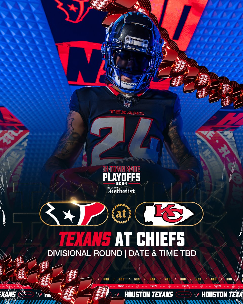 HoustonTexans's tweet image. HEADED TO KC FOR THE DIVISIONAL ROUND ‼️