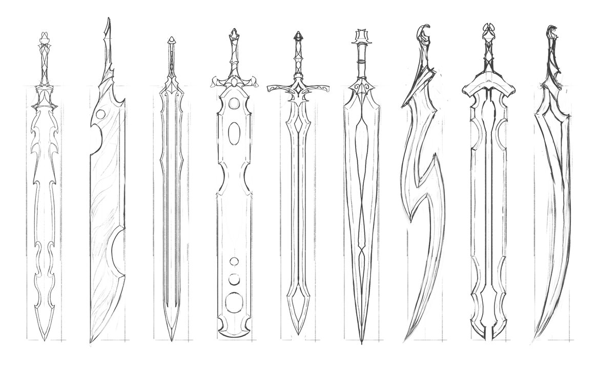 Lugger_Art's tweet photo. Some Shardblades designs for fun https://t.co/PB69GJOC8n
