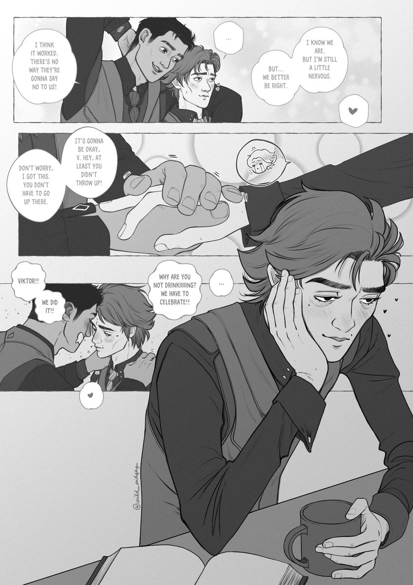 wildkazi's tweet photo. 🦋#jayvikweek day 7: Jayce's love language is physical touch, of course :)

Viktor is daydreaming in the lab remembering all the times Jayce touched him. Is it unrequited love, tho... *gunshots* https://t.co/5bPJ0eTj7F