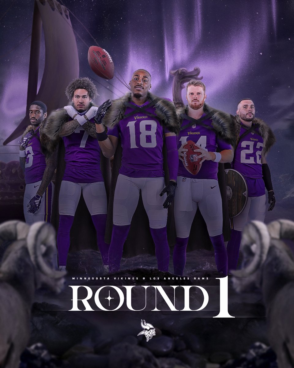 Vikings's tweet photo. First up. #Skol https://t.co/NYtuQJ7rxp