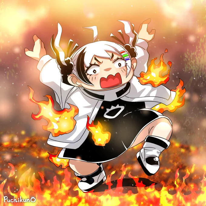 おはモノチ「あぢぢ!燃えるっち～!」#MonochiProject 