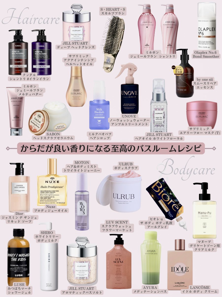 anmitsu__life's tweet photo. ふわっと良い香りがする美女たちの正体が気になって、調べまくったらこれだった⤵︎
バスタイムで使うと次の日「どこの香水使ってるの？」って聞かれるよ🕊️ https://t.co/I9tnOzuWqL