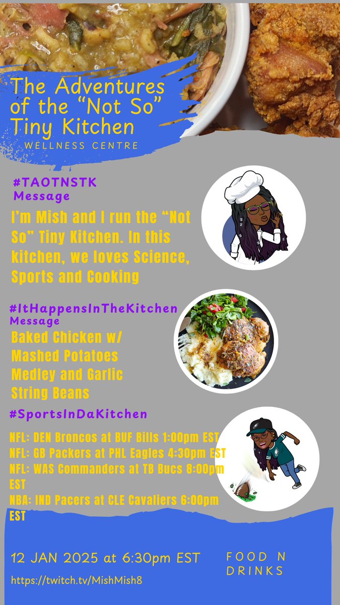 Greetings Foodies N My Sauced Up Crew! We in the kitchen tonight! Twitch.tv/mishmish8!  #Streamer #TwitchStream #Twitch #BlackFoodie #BlackFoodieFinder #Food #Drinks #FreshFood #GoodFood #Foodie #Discover