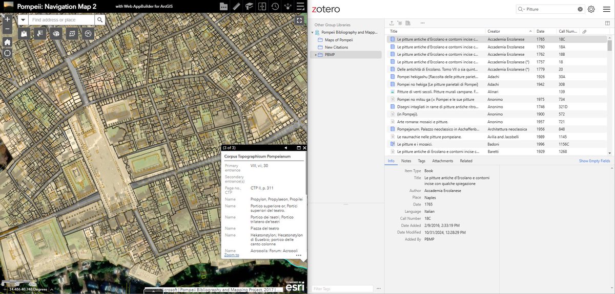 Pompeiana79's tweet photo. I've learned that the UMass link to the Pompeii Bibliography and Mapping Project has been removed. I'm working on a fix, but in the meantime, use these direct links to keep working:

MAP: https://t.co/9Dvbbqoo3K
BIB: https://t.co/ZDIjUVTw8X

Sorry for the hassle
#PBMP #Pompeii https://t.co/gMSJG05Iyu