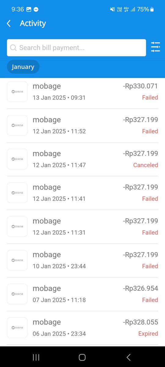 peachgoddaniel's tweet photo. @danawallet haloo pagi dana, ini mau nanya kenapa payment failed terus ya dari tanggal 1 januari? https://t.co/KrRIOxHADT