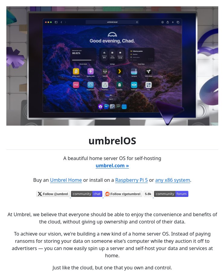 tom_doerr's tweet image. Self-hosting home server OS with app store