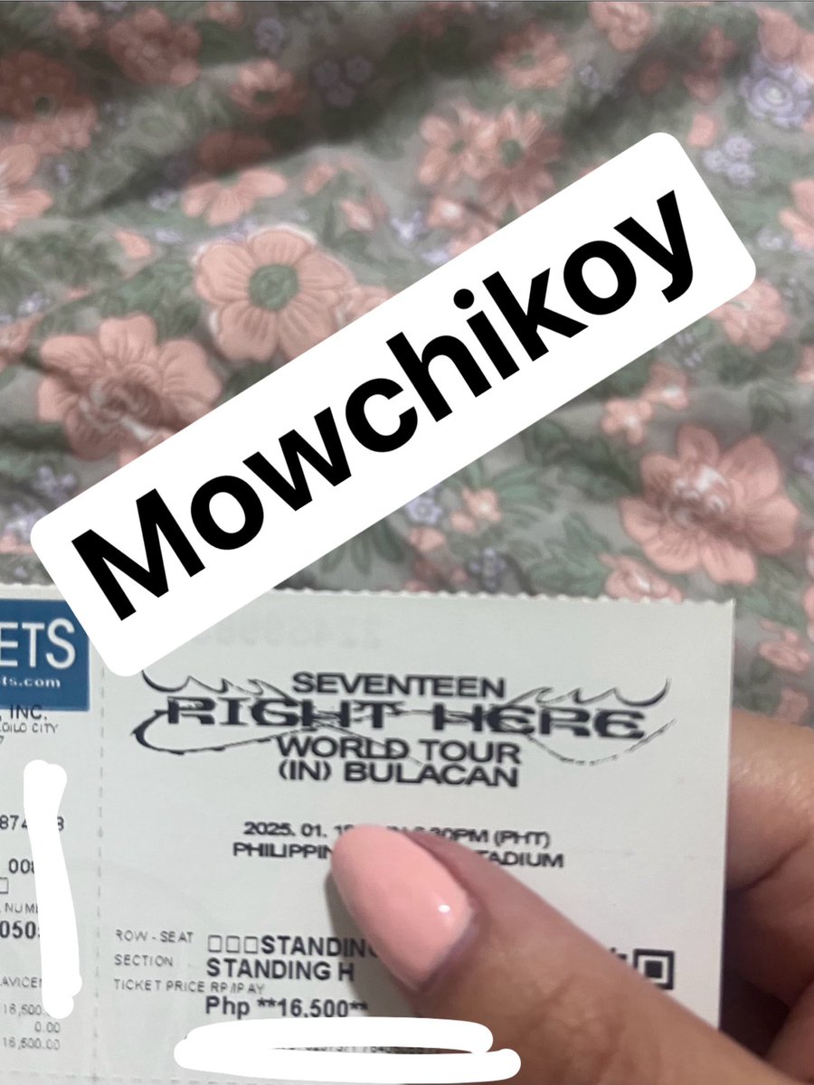 Mowchikoy's tweet photo. Helping a friend! 

WTS/LFB
SEVENTEEN RIGHT HERE January 19, 2025
Day 2 Standing H

-Full payment only UPON MEET UP
-RFS: upgraded seats

PM for sure buyers! https://t.co/bvuMTe8vVh