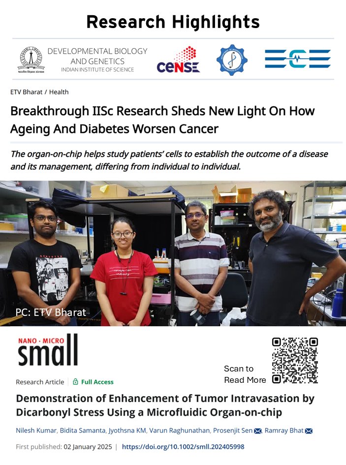 CeNSEatIISc (@censeatiisc) on Twitter photo Researchers at <a href="/iiscbangalore/">IISc Bangalore</a> have demonstrated that aging and diabetes can worsen cancer.
<a href="/WileyGlobal/">Wiley</a> Small : doi.org/10.1002/smll.2…
Read the news article in <a href="/ETVBharatEng/">ETV Bharat</a> here: etvbharat.com/en/!health/bre…
<a href="/prosenjit_cens/">Prosenjit Sen</a> <a href="/RamrayB/">Ramray Bhat</a> <a href="/DBGIISc/">Developmental Biology and Genetics</a> <a href="/CeNSEatIISc/">CeNSEatIISc</a> <a href="/ecedeptiisc/">Chair ECE IISc</a> <a href="/BE_IISc/">BE, IISc</a> Researchers at <a href="/iiscbangalore/">IISc Bangalore</a> have demonstrated that aging and diabetes can worsen cancer.
<a href="/WileyGlobal/">Wiley</a> Small : doi.org/10.1002/smll.2…
Read the news article in <a href="/ETVBharatEng/">ETV Bharat</a> here: etvbharat.com/en/!health/bre…
<a href="/prosenjit_cens/">Prosenjit Sen</a> <a href="/RamrayB/">Ramray Bhat</a> <a href="/DBGIISc/">Developmental Biology and Genetics</a> <a href="/CeNSEatIISc/">CeNSEatIISc</a> <a href="/ecedeptiisc/">Chair ECE IISc</a> <a href="/BE_IISc/">BE, IISc</a>