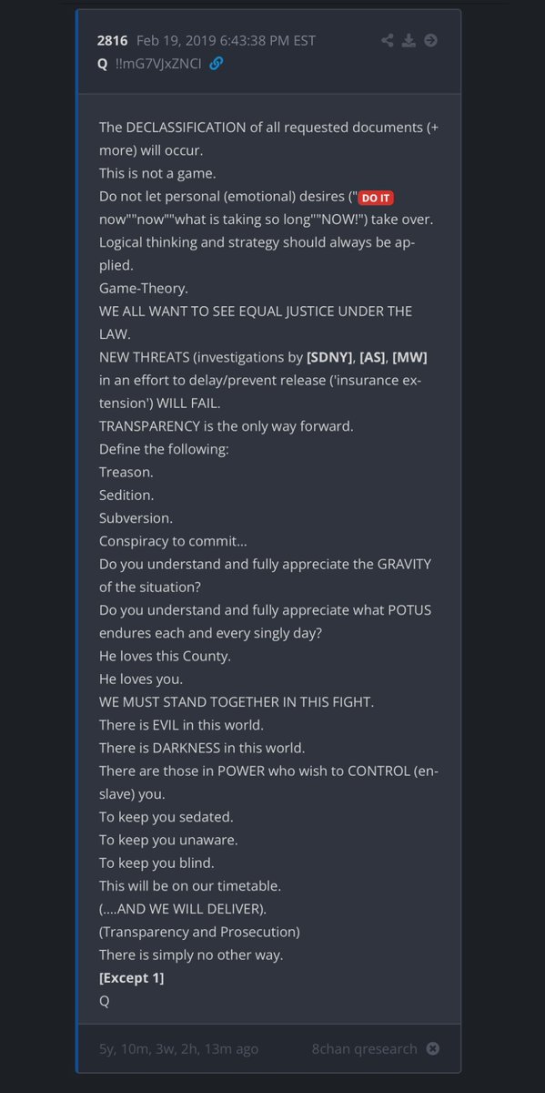 TheLionLogos🦁 (@thelionlogos) on Twitter photo <a href="/DanScavino/">Dan Scavino Jr.🇺🇸🦅</a> DO IT.
336 👉🏻 Removal, destruction, to take up, taking away…
👉🏻 3039. “We don’t quit.”
“The DECLASSIFICATION of all requested documents will occur.” … “Do it now”. <a href="/DanScavino/">Dan Scavino Jr.🇺🇸🦅</a> DO IT.
336 👉🏻 Removal, destruction, to take up, taking away…
👉🏻 3039. “We don’t quit.”
“The DECLASSIFICATION of all requested documents will occur.” … “Do it now”.