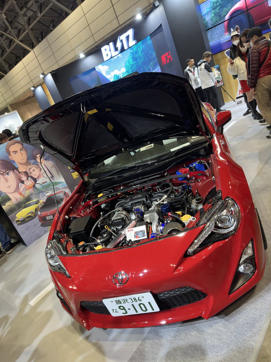 BLITZブースのTOYOTA86GT（MFG 真鶴戦仕様）。MFゴースト公認の再現