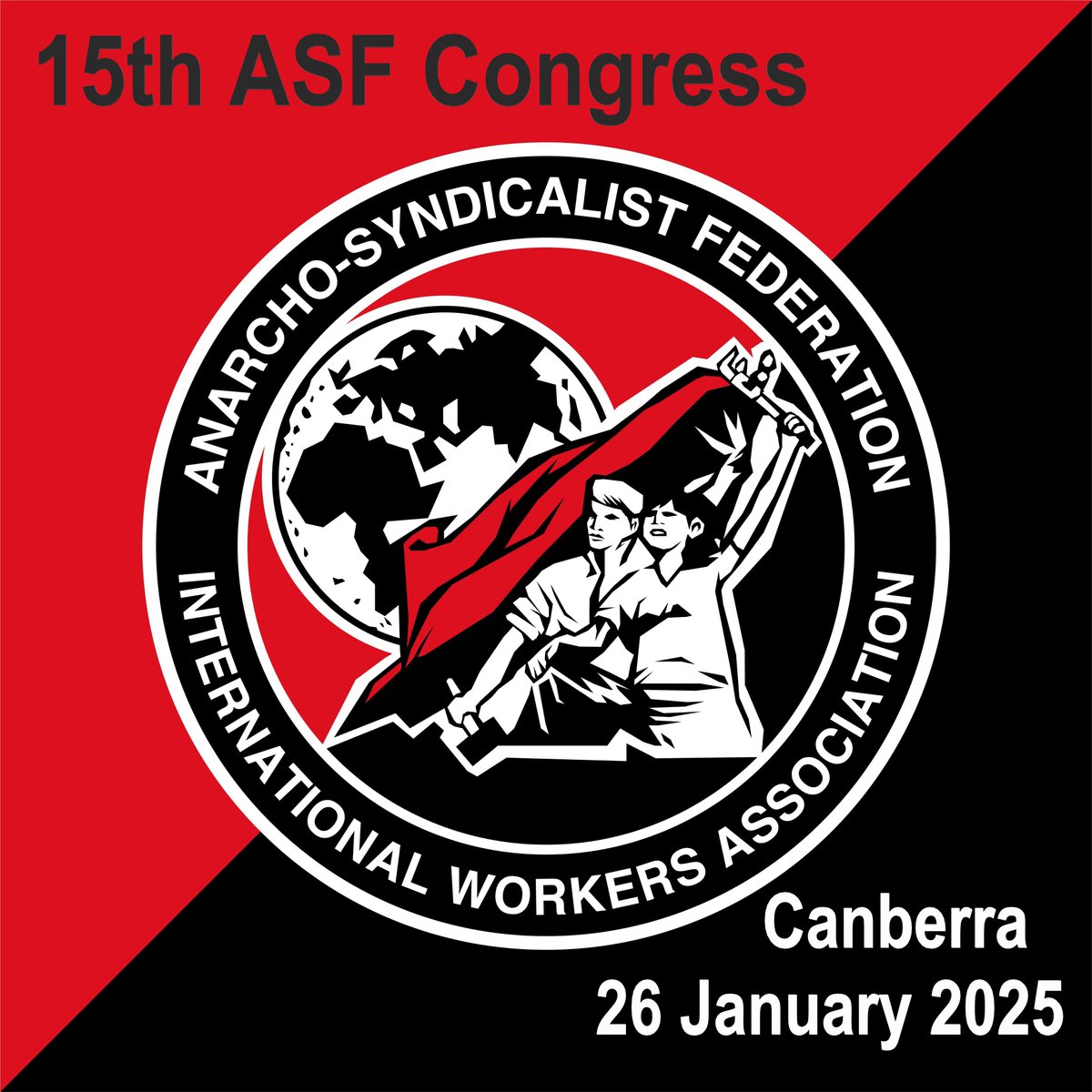 ASF_IWA's tweet image. ASF-IWA will hold its 15th Congress in Canberra, 26 January 2025