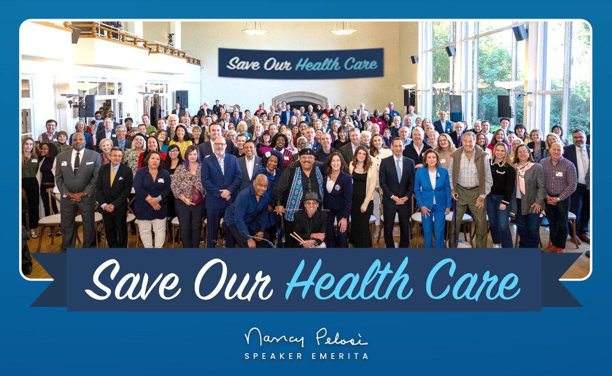TeamPelosi's tweet photo. We live in challenging times — each of us is one phone call, accident, natural disaster or diagnosis away from needing lifesaving health care from the ACA.

But we don’t agonize — we organize to Save Our Health Care! Please join us! Share your story at https://t.co/Tp6KY4AHq2 -NP https://t.co/1hA0rBLjJJ