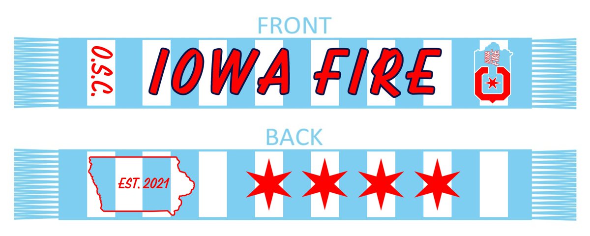 OSC_IowaFire's tweet photo. Hey everyone! I'm looking at making some scarves, but need YOUR help! Vote in the poll in the replies, for which one is your favorite, and we will come to a conclusion for one to be made.
Also, any comments, or changes you'd like to see, just reply with them. 
#VamosFire #cf97 https://t.co/h7GBUWW9t7