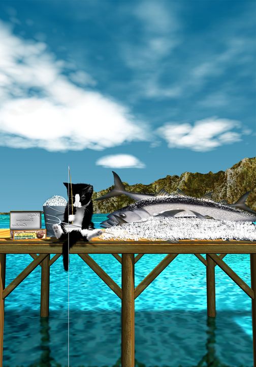AirborneCow's tweet photo. Art of the Day: "Catfish". Buy at: https://t.co/2m9Q8I7KgJ https://t.co/qs7tnoNPDz