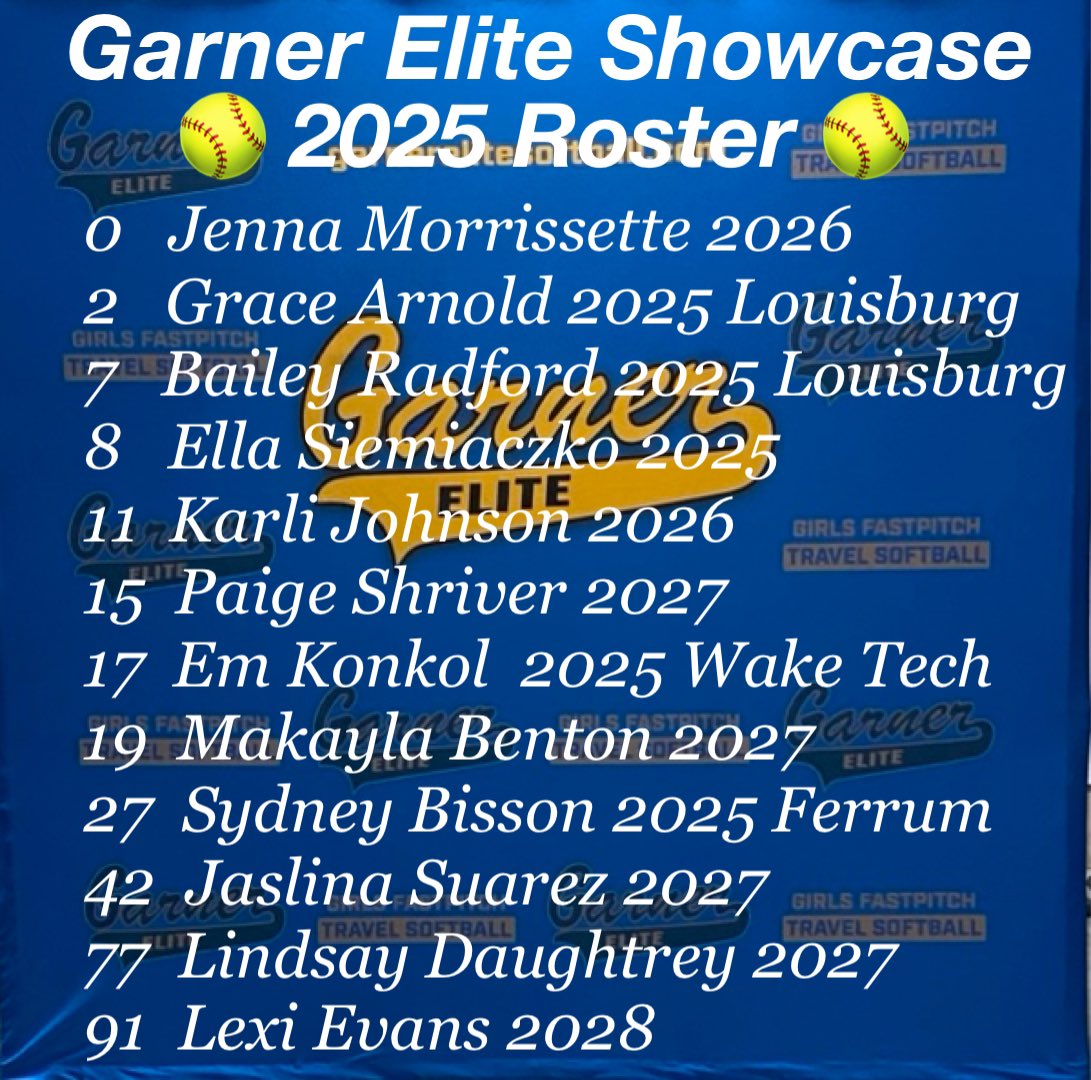 Here’s our 2025 roster! 🥎