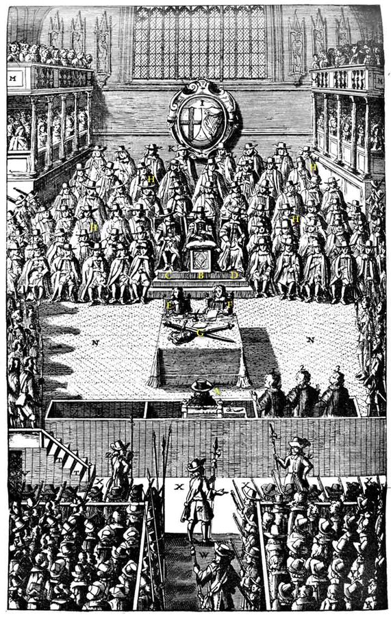 On this day in 1649, England's King Charles I is tried before the Rump Parliament's newly established High Court of Justice for "high crimes" including treason. Ten days later, Charles will be executed.