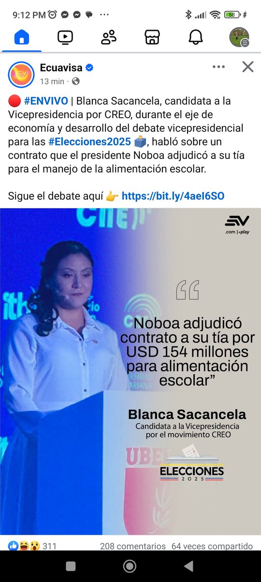 WASHINGTONSAAV4's tweet photo. @ecuainm_oficial Hay que ver qué dice la Tía https://t.co/6pI7DZdxrs