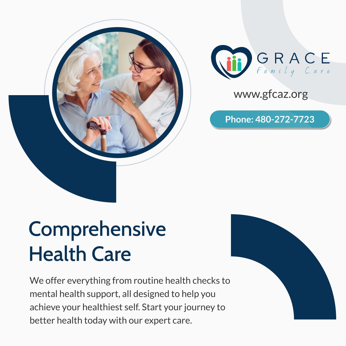 GraceFCare's tweet image. Looking for healthcare that treats the whole you? From regular checkups to mental health support, we’ve got it all. Contact us today to begin your journey toward better health! 

#HealthcareServices #PhoenixAZ #RoutineCheckups