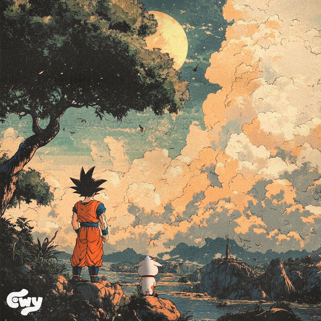 CowyFun's tweet photo. The Saiyan saga begins. https://t.co/UMxhyJTv6g