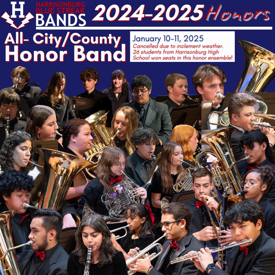 Harrisonburg HS Band (@bluestreakbands) on Twitter photo 