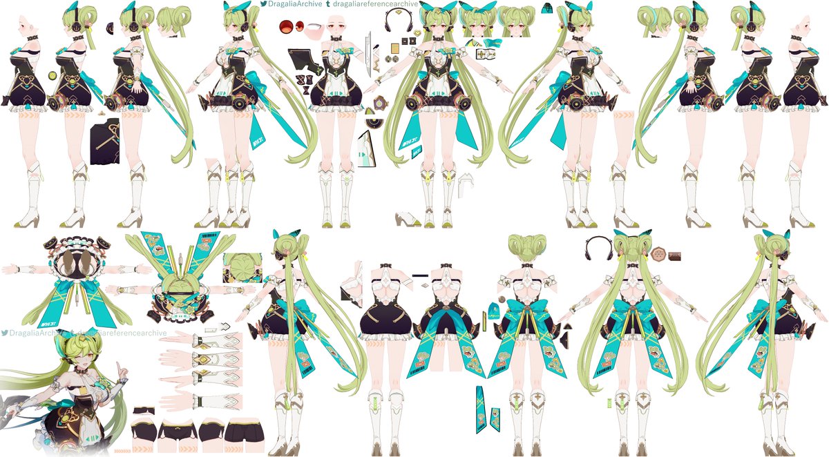 Model references for Leisurely Melody (Ai Hyperion Λ) - Honkai