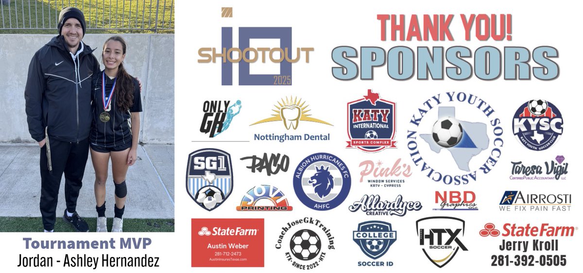 🎉 CONGRATULATIONS 📣

2025 i10 Shootout Tournament MVP Ashley Hernandez from <a href="/JordanGSoccer/">Jordan Warriors Girls Soccer</a>