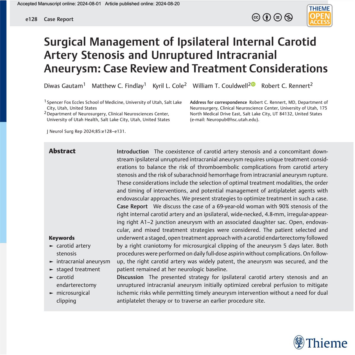 Journal of Neurological Surgery (JNLS) tweet media