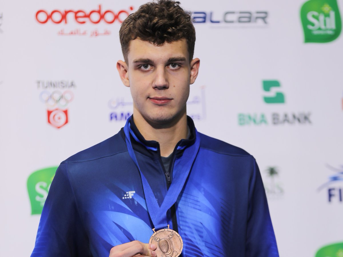FIE_fencing's tweet photo. The 24/25 Tunis Men’s Sabre Grand Prix podium 🤺🇹🇳
🥇 Sangwon Park (KOR)
🥈 Sébastien Patrice (FRA)
🥉 Fares Ferjani (TUN)
🥉 Pavel Graudyn (AIN)

Congratulations to all the medalists!👏👏

📸 Hamza Barhoumi

#fencing #escrime #esgrima #FIE #FencingWorldCup #Tunis #Tunisia https://t.co/qsFUYfmvXa