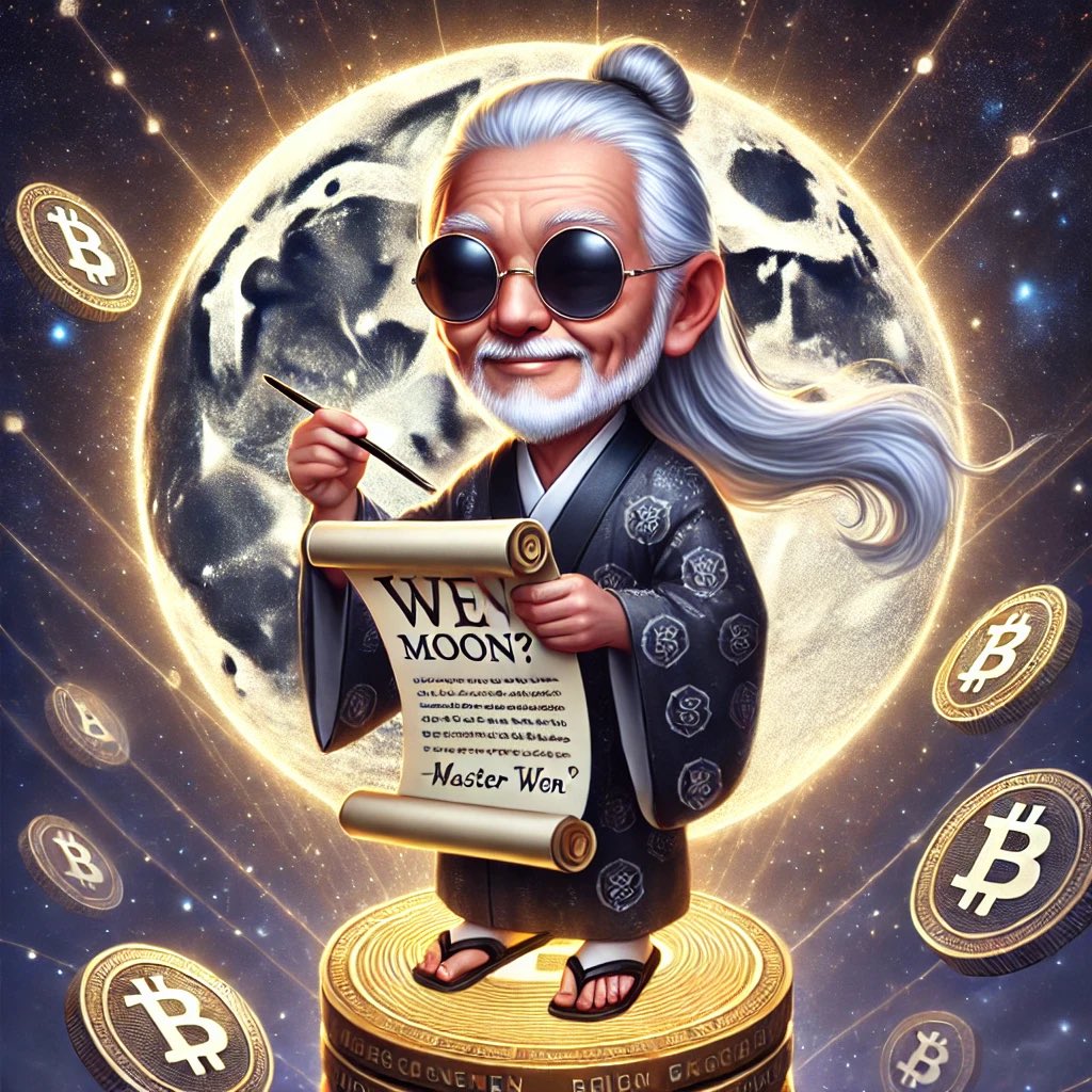 MasterWenCoin's tweet photo. Young one, the ledger floats, the moon shines, and yet you still ask, 'Wen Moon?'
Master Wen says: Patience is the bridge to the stars.🕶️🌕✨
#MasterWen #CryptoWisdom #WenMoon #BlockchainJourney #MWEN https://t.co/Pps6UOFM6I
