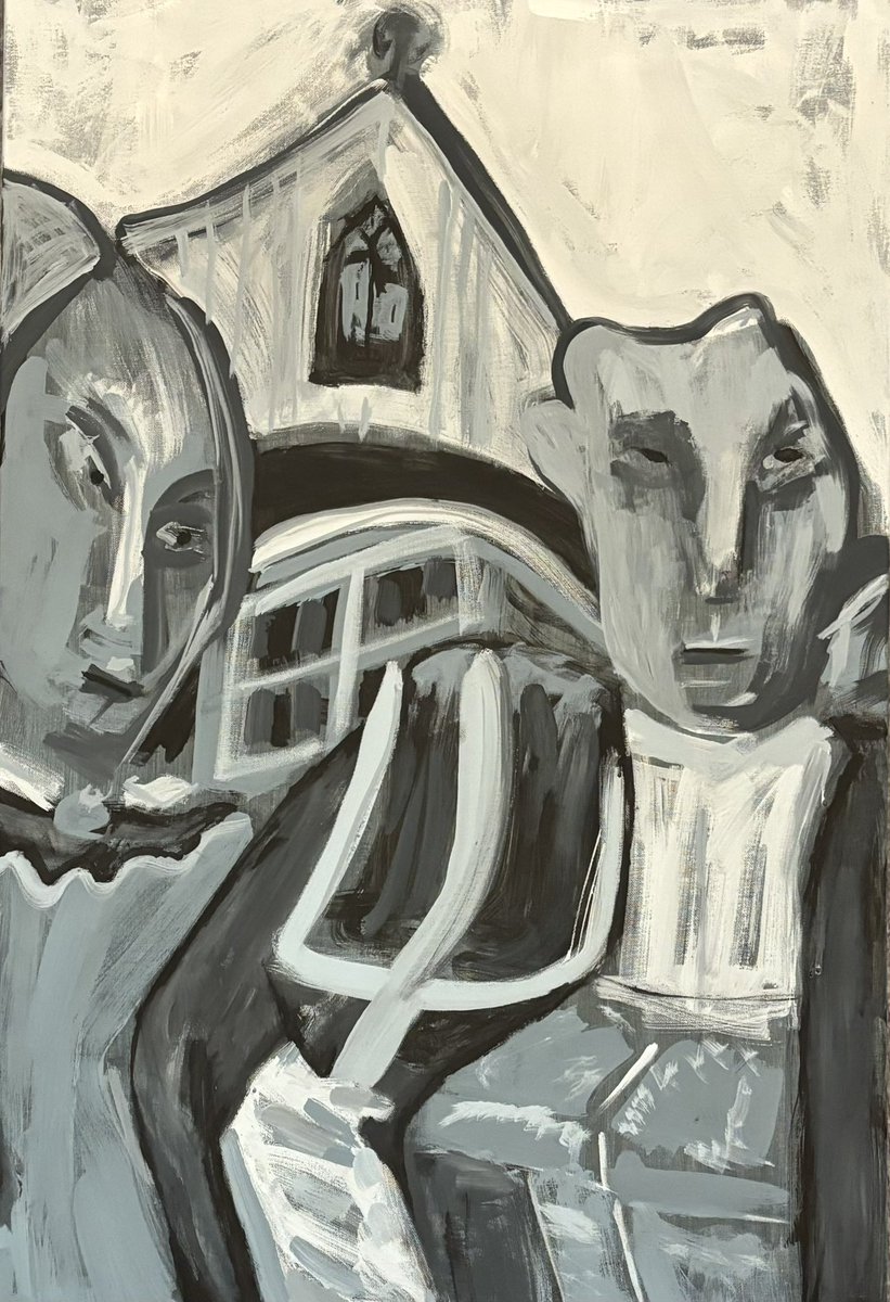 ryanzielie's tweet photo. I made some art inspired by Grant Wood’s American Gothic. https://t.co/cODyBRR97p