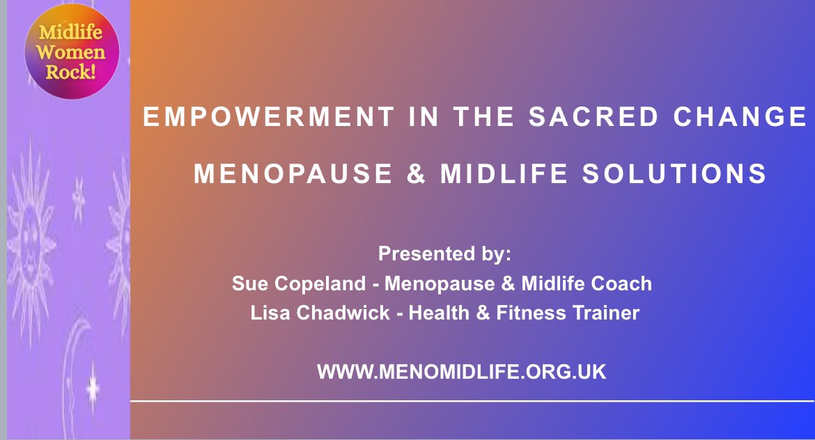 menopausechamp's tweet photo. We love empowering midlife women to take back control of their lives.

Talking today about the magical menopause transformation. 

Want to find out how we can support you? 

Comment ‘magic’ below 

#menopause #midlifewomen https://t.co/Blh3Q0gGQB
