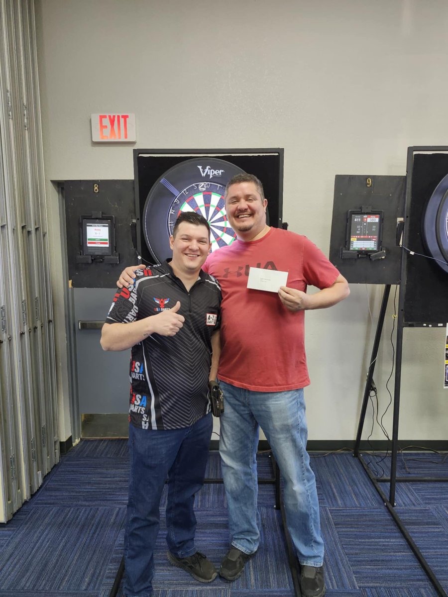 wstuart180's tweet photo. 3 years - 6 wins 💪🎯

Happy to go 2 for 2 today at the 43rd Annual Air Capital Open picking up wins in Doubles 501 and Singles cricket! 

🎯 Get your set of WINNING Colonial Alpha darts here ➡️ https://t.co/zfEl6ltvLY https://t.co/1kPJLjoYSL