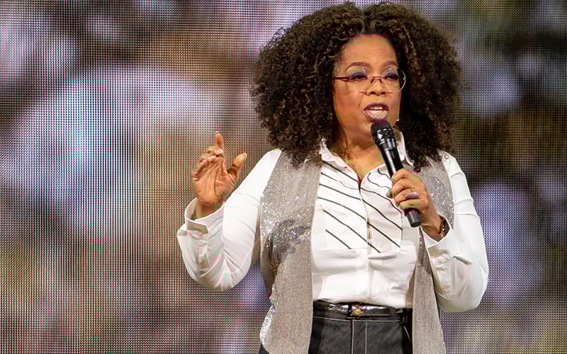 Oprah Winfrey says she "can’t live" in the United States "for the next four years" because of President Trump.

Good riddance!