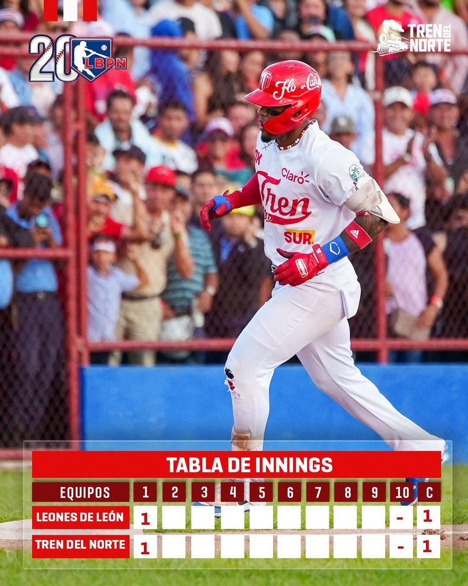 JUEGO 5 Final / XX LBPN ⚾ 1 INNING 
HR: Alay Lago 🚂

Leones de León 🆚🚂 Tren del Norte 
#EnVivo youtube.com/live/PFvaAxm4-…