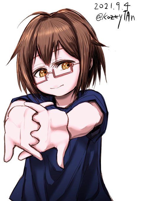 ロングヘアー化は無いけど、ショートヘアー化もっちーは昔描いた。