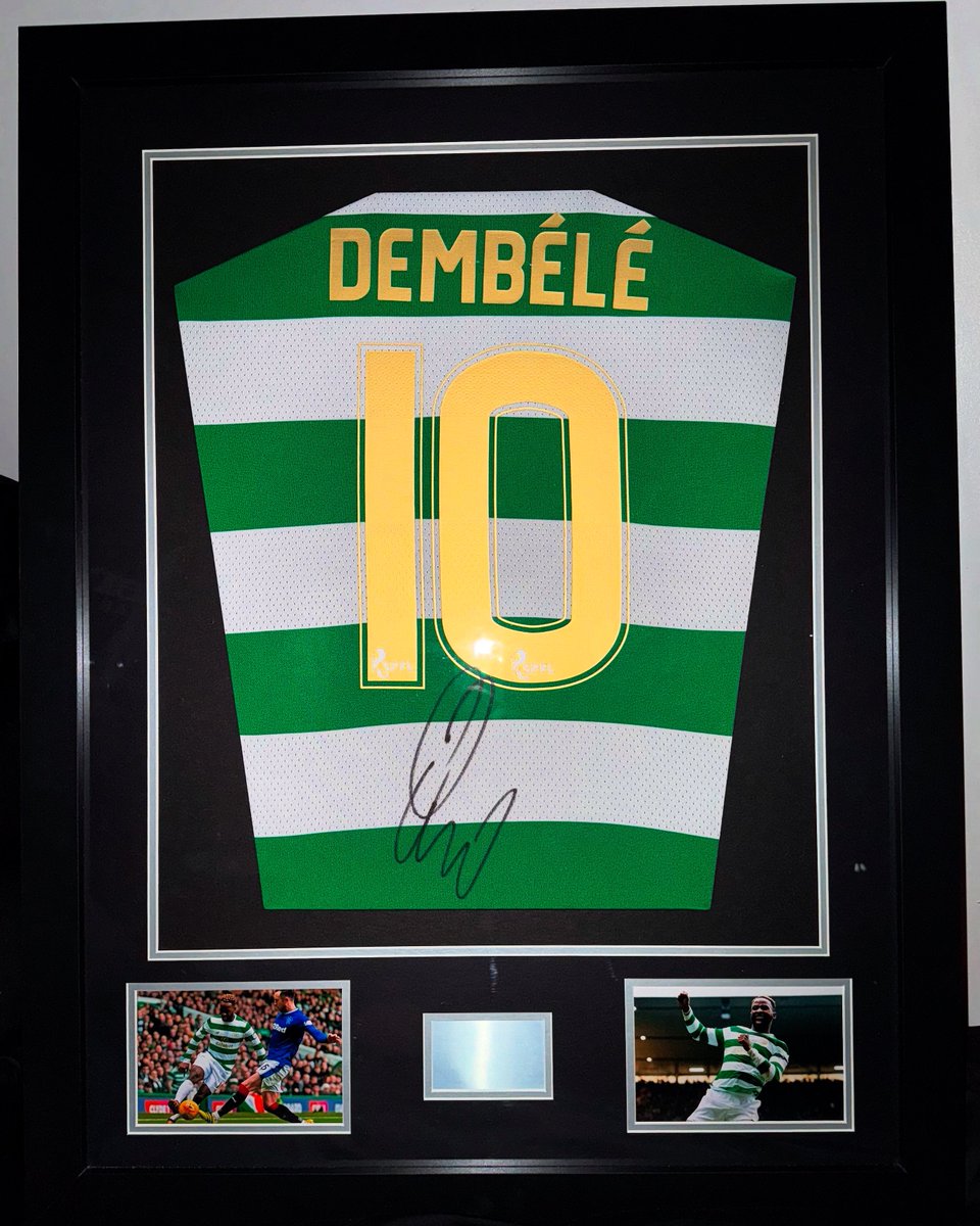 Recently framed Moussa Dembélé signed shirt, personalised plaque details just to be added and this is good to go!

Likes and shares appreciated

Contact for a free quote today if you have a special shirt you’d like to give the display it deserves!