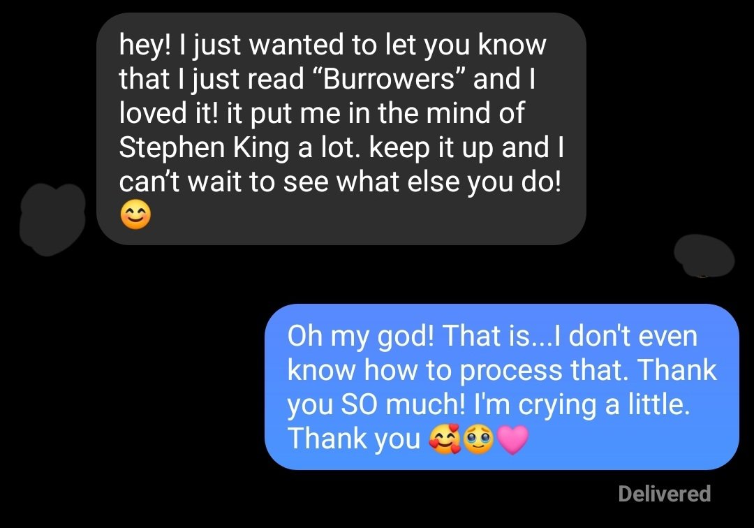 🥀Victoria Gross 🥀 (@toriyoreads) on Twitter photo I got this text from a friend last night and I might have cried a lit(lot)tle. Forever grateful to <a href="/fictionfanspod/">Fiction Fans Podcast</a> for giving me a shot.
#amwriting #WritingCommunity #writers I got this text from a friend last night and I might have cried a lit(lot)tle. Forever grateful to <a href="/fictionfanspod/">Fiction Fans Podcast</a> for giving me a shot.
#amwriting #WritingCommunity #writers