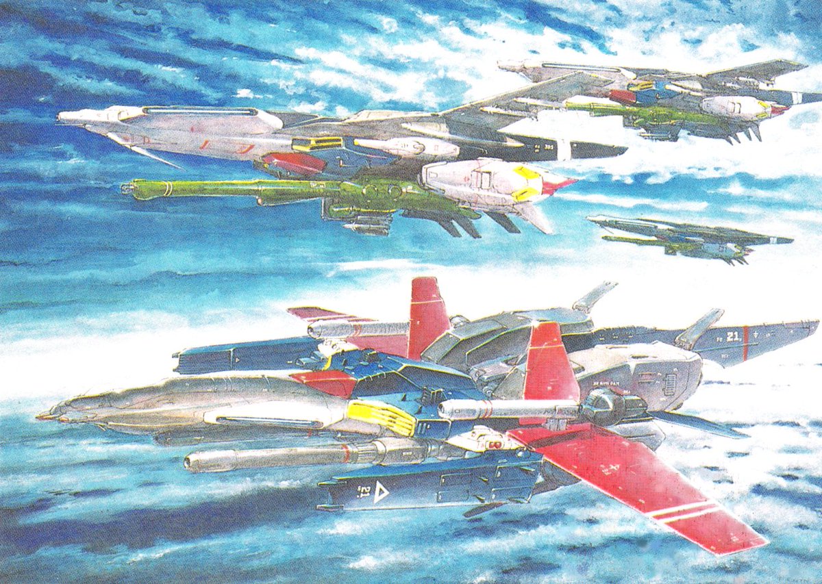 近藤和久 先生によるZ＆ZZの飛行形態のイラストを。 今から29年ほど