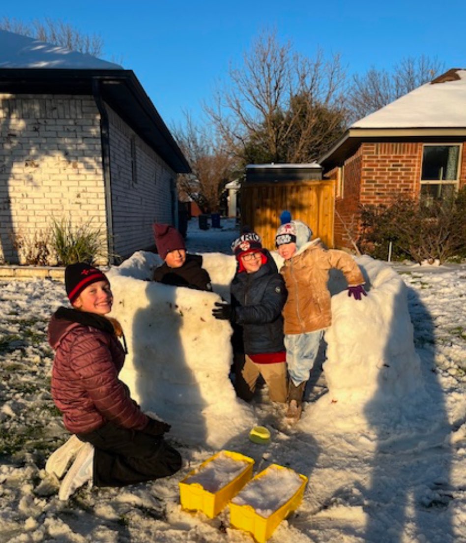 6Daphne's tweet photo. When your gifted students send you pictures on their snow days of their creation, your heart melts. Igloo building for the win! @StoryFalcons @StoryPrincipal https://t.co/i7MO3jT8WB