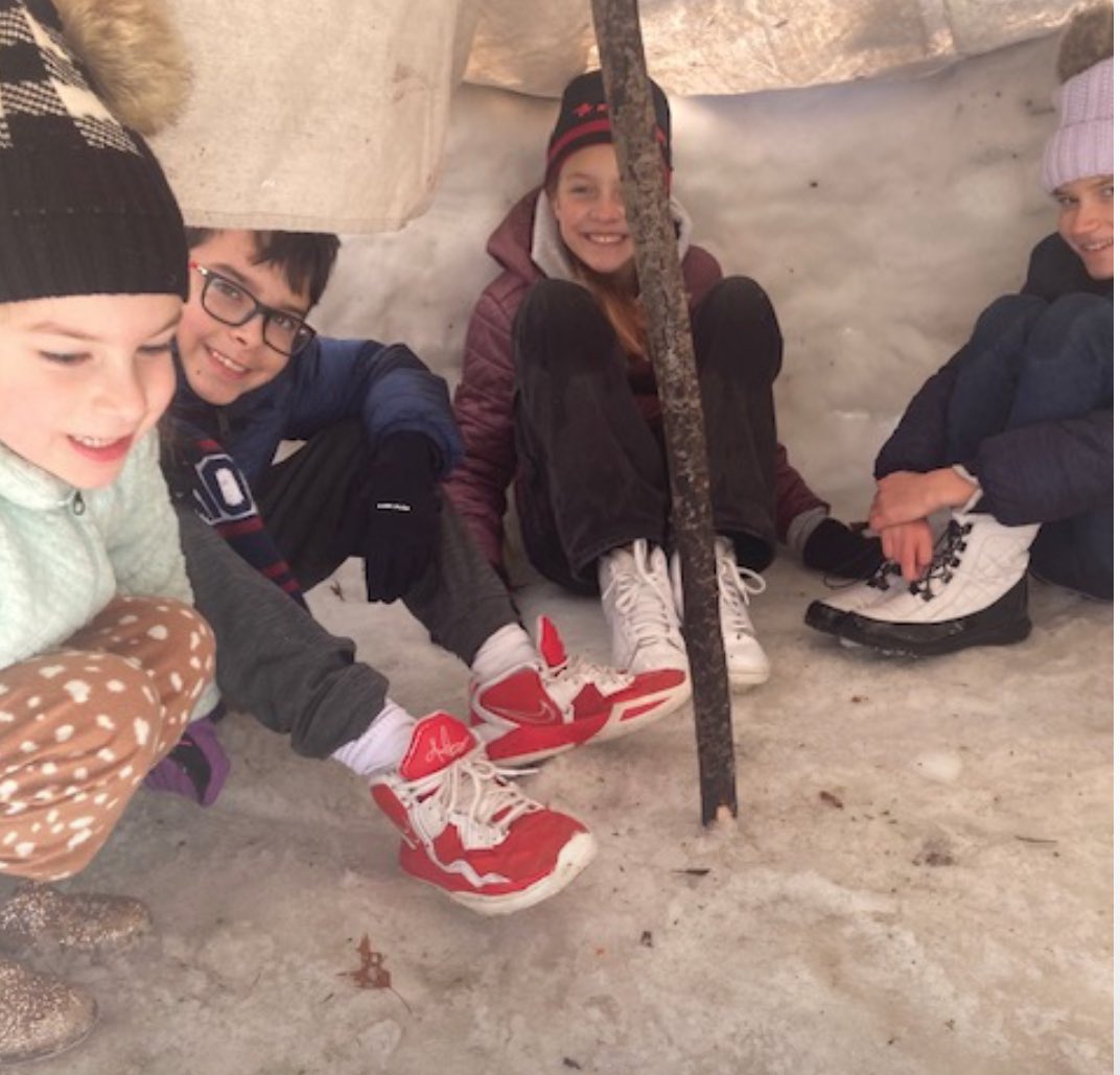 6Daphne's tweet photo. When your gifted students send you pictures on their snow days of their creation, your heart melts. Igloo building for the win! @StoryFalcons @StoryPrincipal https://t.co/i7MO3jT8WB
