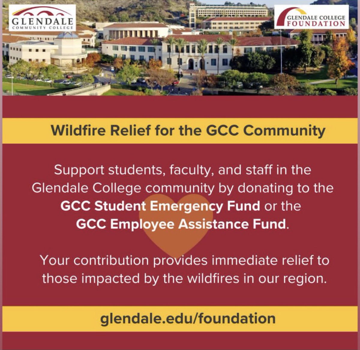 Glendale Community College holds a special place in my heart. 

It was my first college experience where I not only attended but also served as a senator in the student government. 

I maintain strong connections with former classmates, faculty, the college President, and the