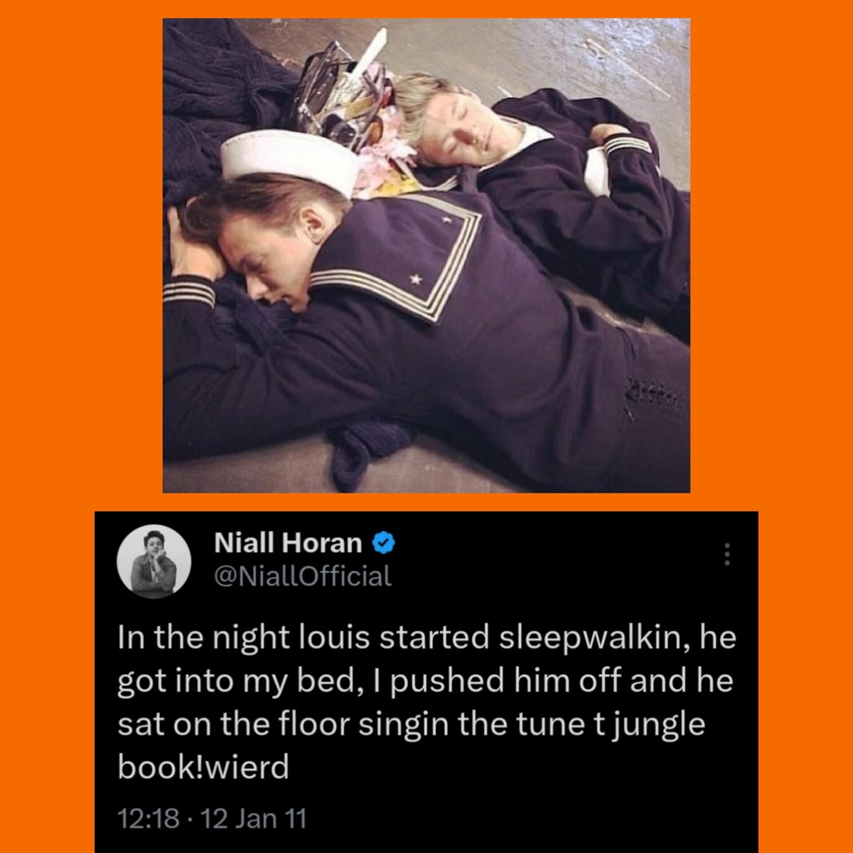 KStomska's tweet photo. 14 yrs ago today Niall tweeted about a random night with Louis
I attached one of my favourite pictures of Nouis sleeping (not from 2011))
#NiallHoran #LouisTomlinson #Nouis #randomnight #randomtweet #OT5Forever https://t.co/OkxmkjWmap