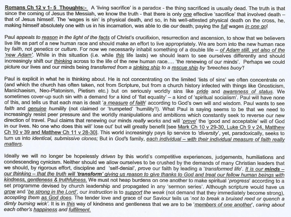 Wordfarer's tweet photo. 1st Sunday after Epiphany – Book of Common Prayer - thoughts on Romans 12v1-5...

It is the transforming of our MINDS by the Truth that leads us to treat others with gentleness &amp; kindness. Believers each have a ‘MEASURE OF FAITH’ chosen by GOD: So we are to “SUPPORT the weak” https://t.co/XVb37cwtyj